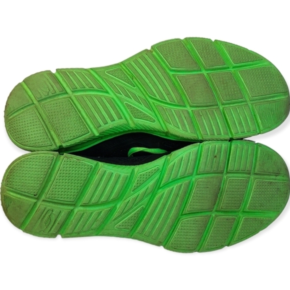 Skechers Flex Sole Lightweight Men's Sneakers Size 13 Green/Black #51365 - Picture 4 of 9